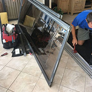 sliding glass door frame repair West Lealman